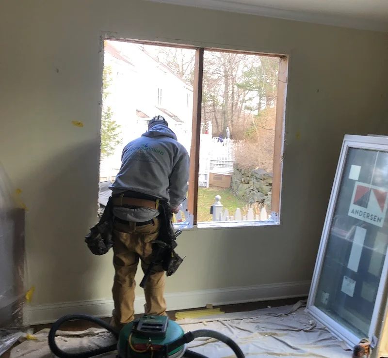Window Solutions Plus installing Andersen 400 Series casement windows in Scarsdale, NY